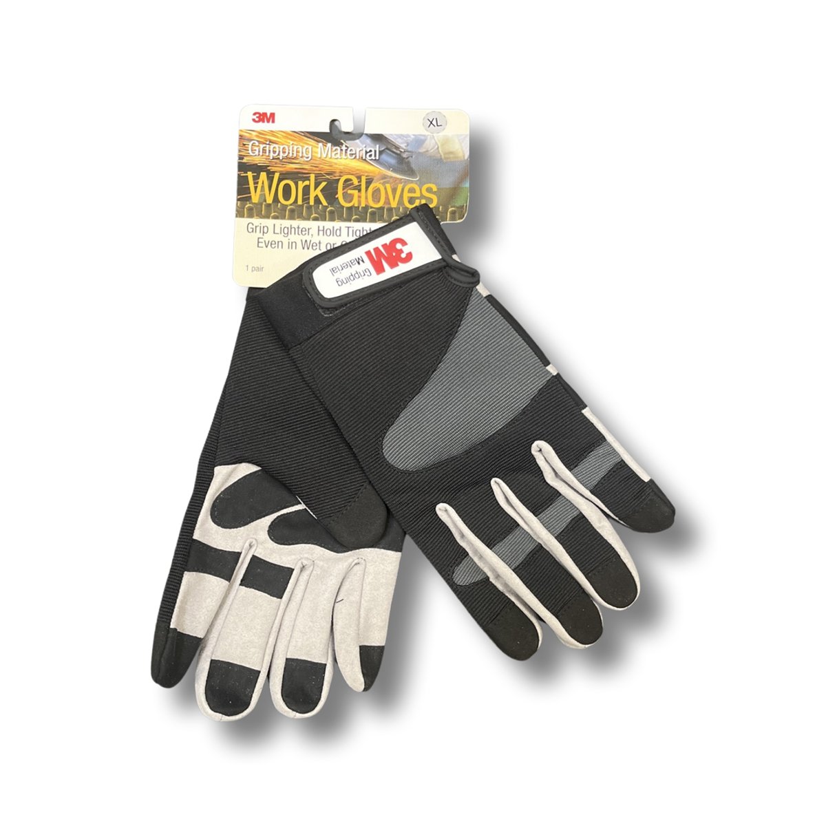 3M WGXL-1 Gripping Material Work Glove; X-Large, Gray/Black