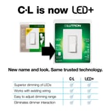 Lutron Diva CFL/LED Digital Dimmer Switch – Single-Pole/3-Way, 120V, White, Rocker & Slider