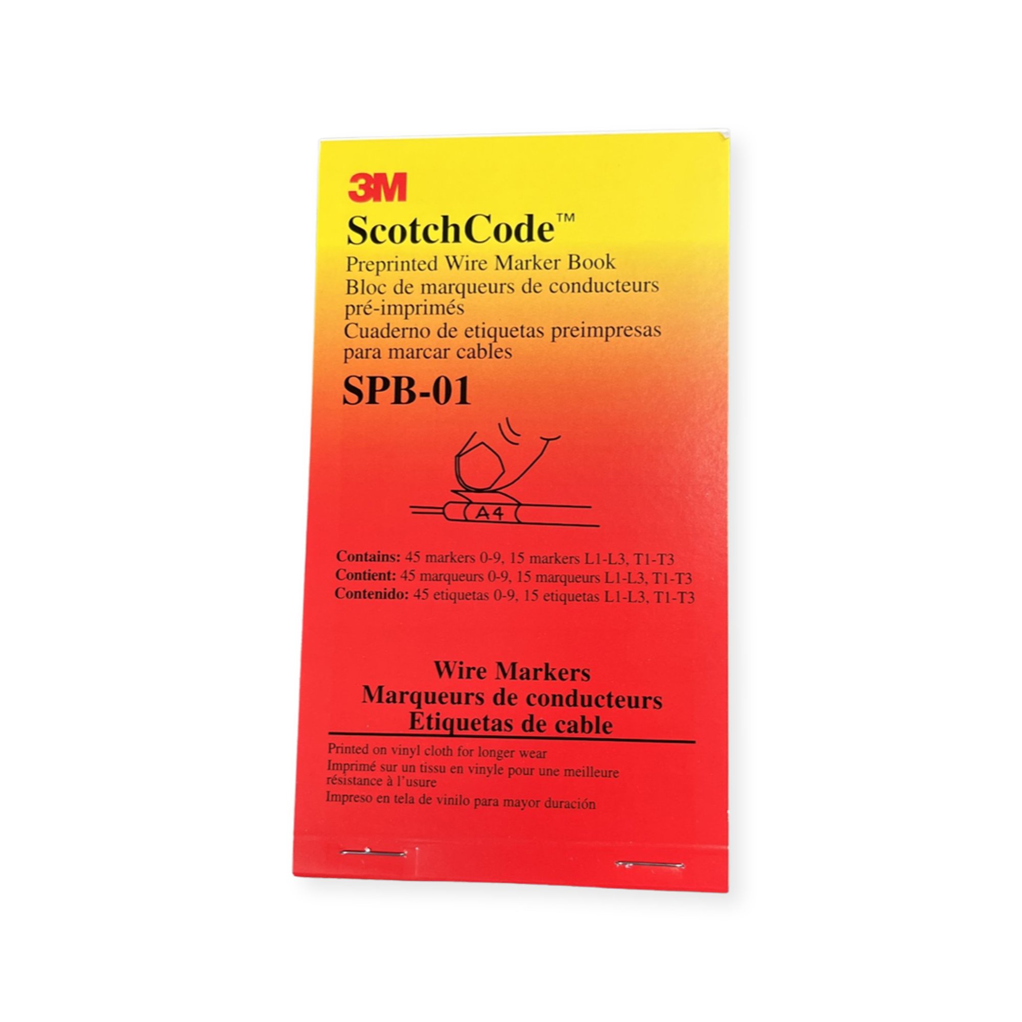 3M SPB-11 ScotchCode Pre-Printed Wire Marker Book