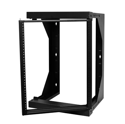 SWING-OUT, OPEN FRAME WALL RACK, TAPPED, ADJUSTABLE DEPTH