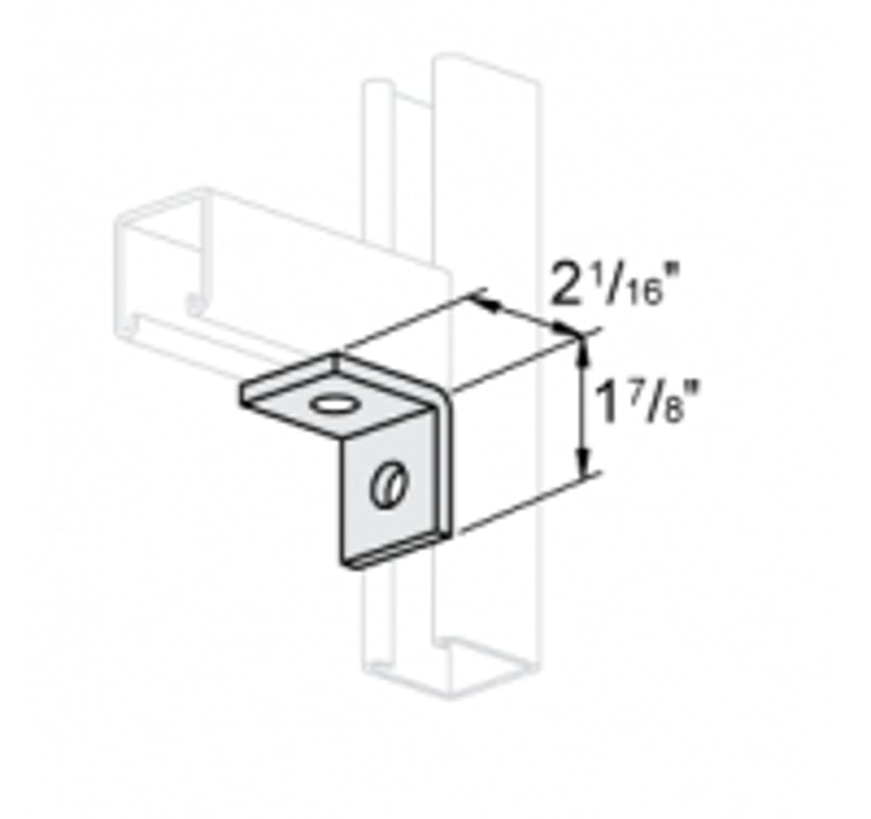 2 Hole 90 Degree Stainless Stell Type 316 Corner Angle Mars Electric 5859