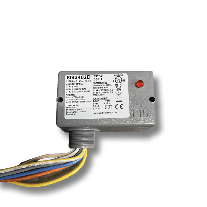 RIB RIB2402D RELAY IN BOXENCLOSED RELAY 10Amp DPDT24Vac/dc/208-277V AC ...