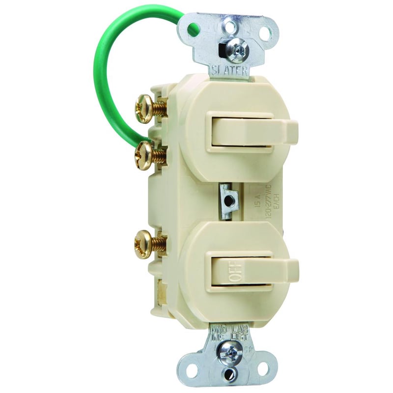 Ig Switch Box Pass & Seymour 696-IG 15 Amp, Single Pole, 3 Way, Combination Toggle ...