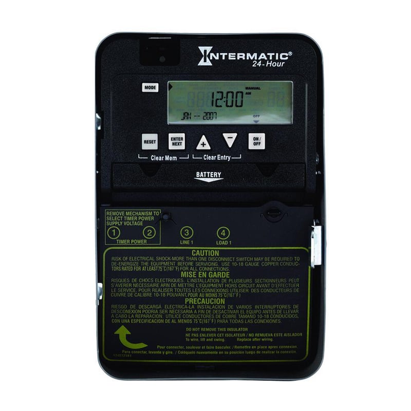 Intermatic ET1105C 30 Amp 24 Hour SPST 1 Circuit Electronic Time Switch ...