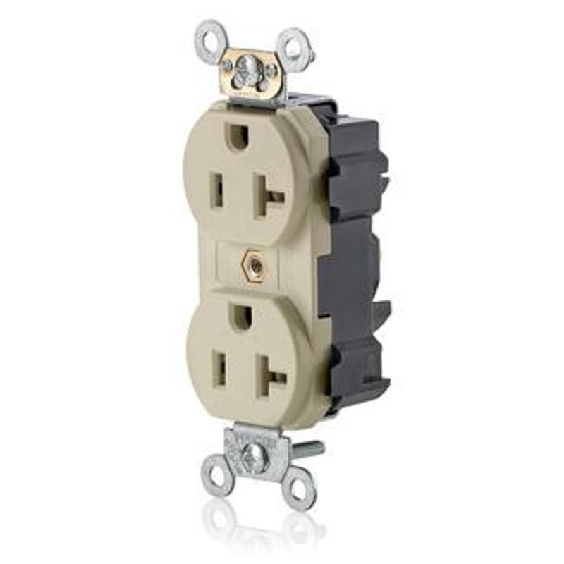 5362 Leviton M5362-SI 20 Amp, 125 Volt, Lev-Lok Straight Blade Receptacle ...
