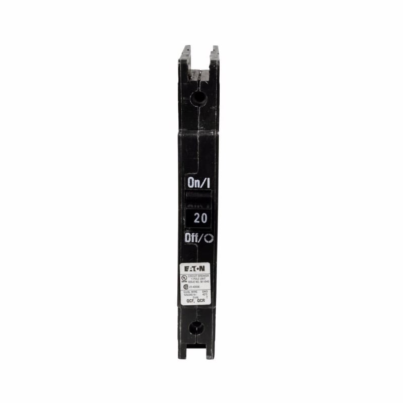 EATON QuickLag QCF1020T Type QCF Miniature Circuit Breaker, 120/240 VAC ...