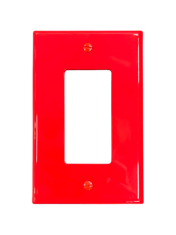 Leviton PJ26-R 1 Gang Decora/GFCI Decora Wall Plate, Midway Size, Red ...