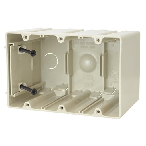 3.5 dia. round fixture support box for use with nonmetallic sheathed cable