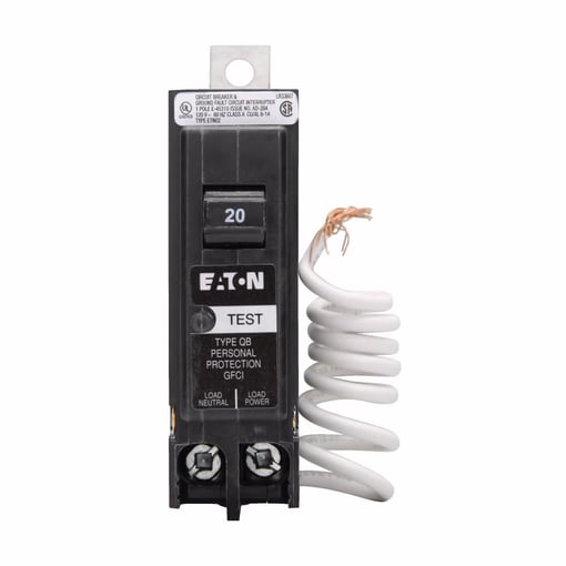 Eaton QCGF1020 20 Amp Ground Fault Circuit Breaker - 1-Pole, 120/240V, 10 KAIC, Type QC - View #11