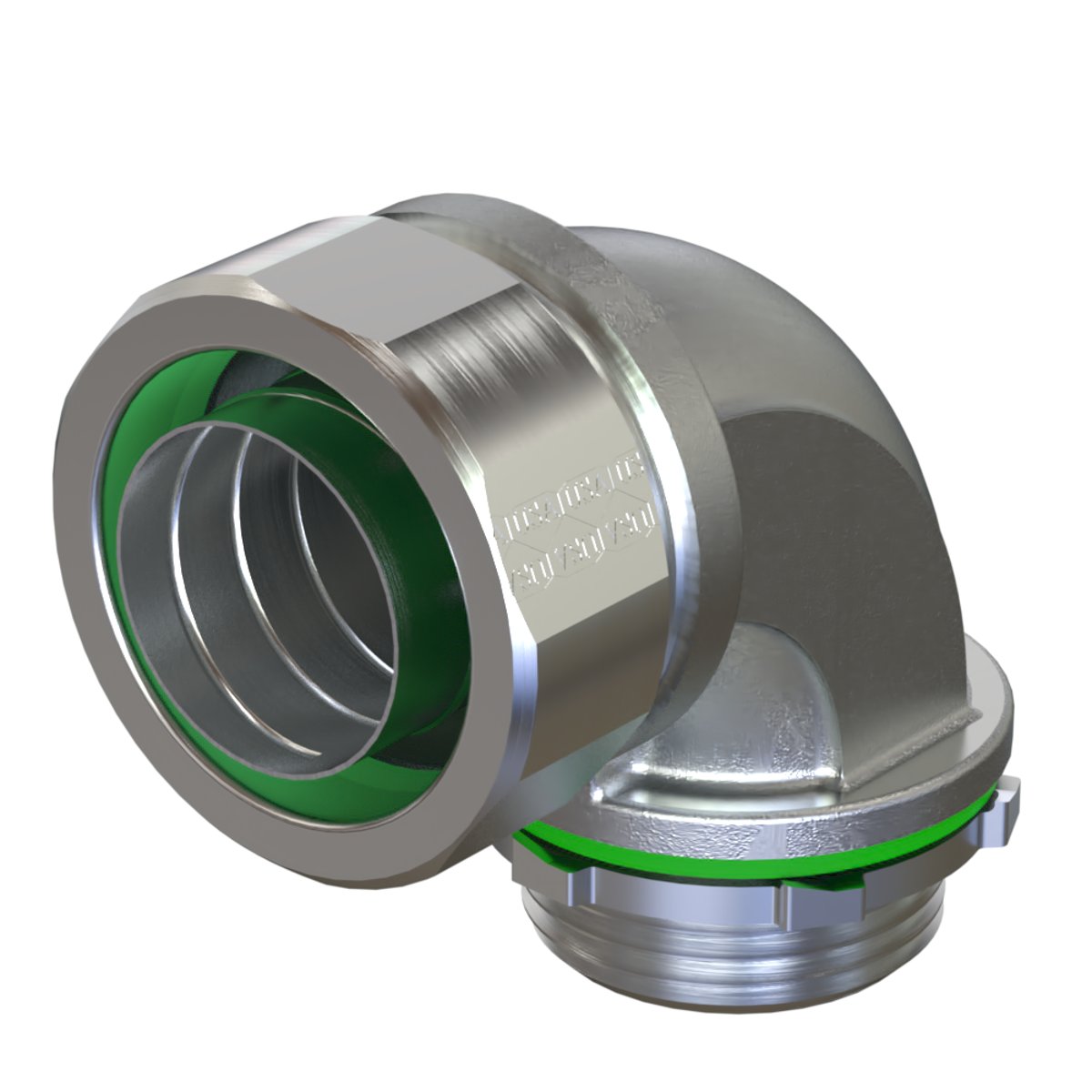 2IN Liquid Tight Conduit Connector, 90 Degree, Metallic | Mars