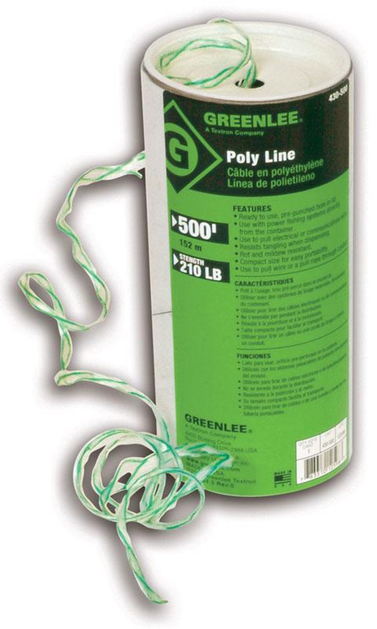 Greenlee 430-500 Spiral Wrap Tracer Twine Poly Line, 210 lb