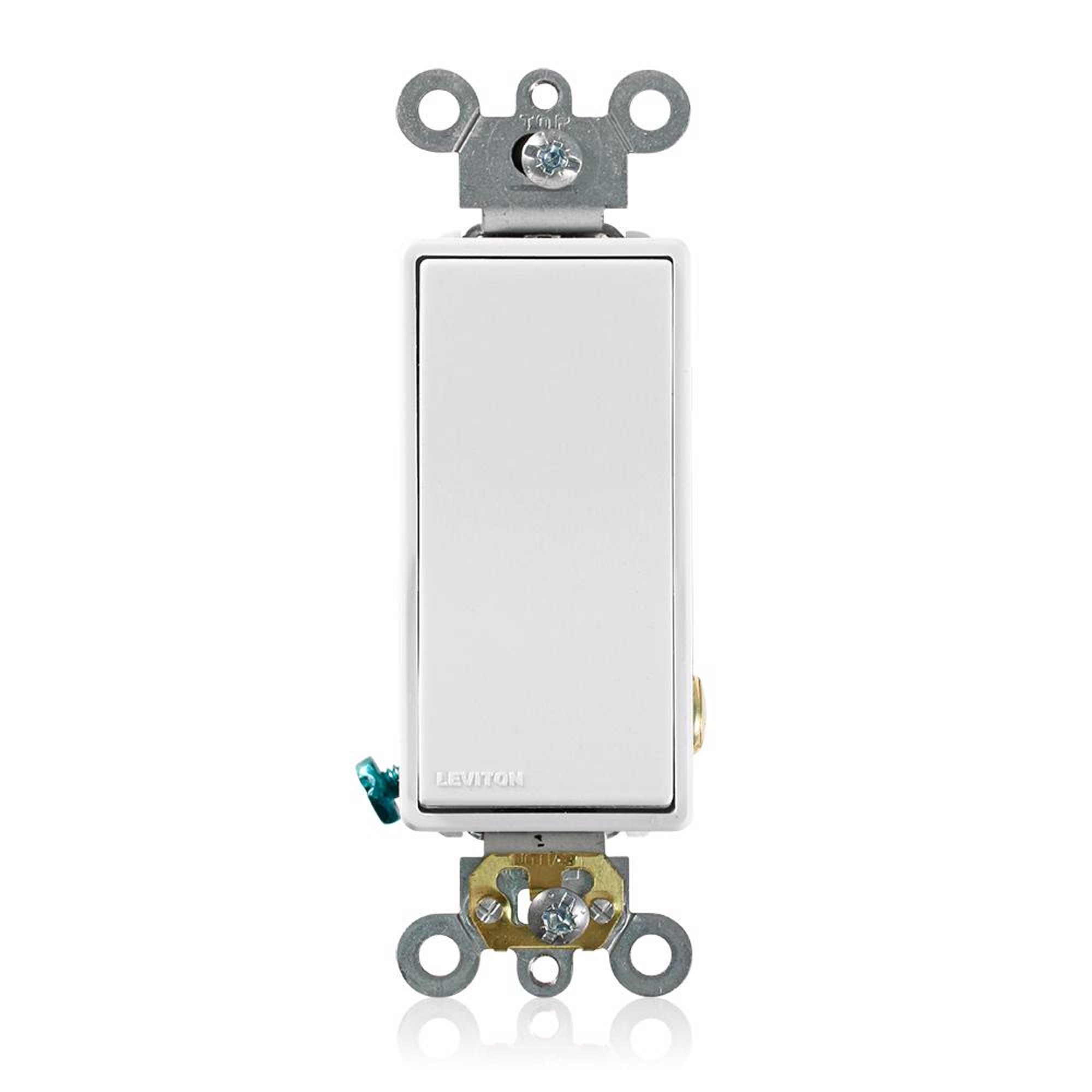 Leviton 5621-2W 20 Amp, Single Pole, Decora AC Quiet Switch, 120