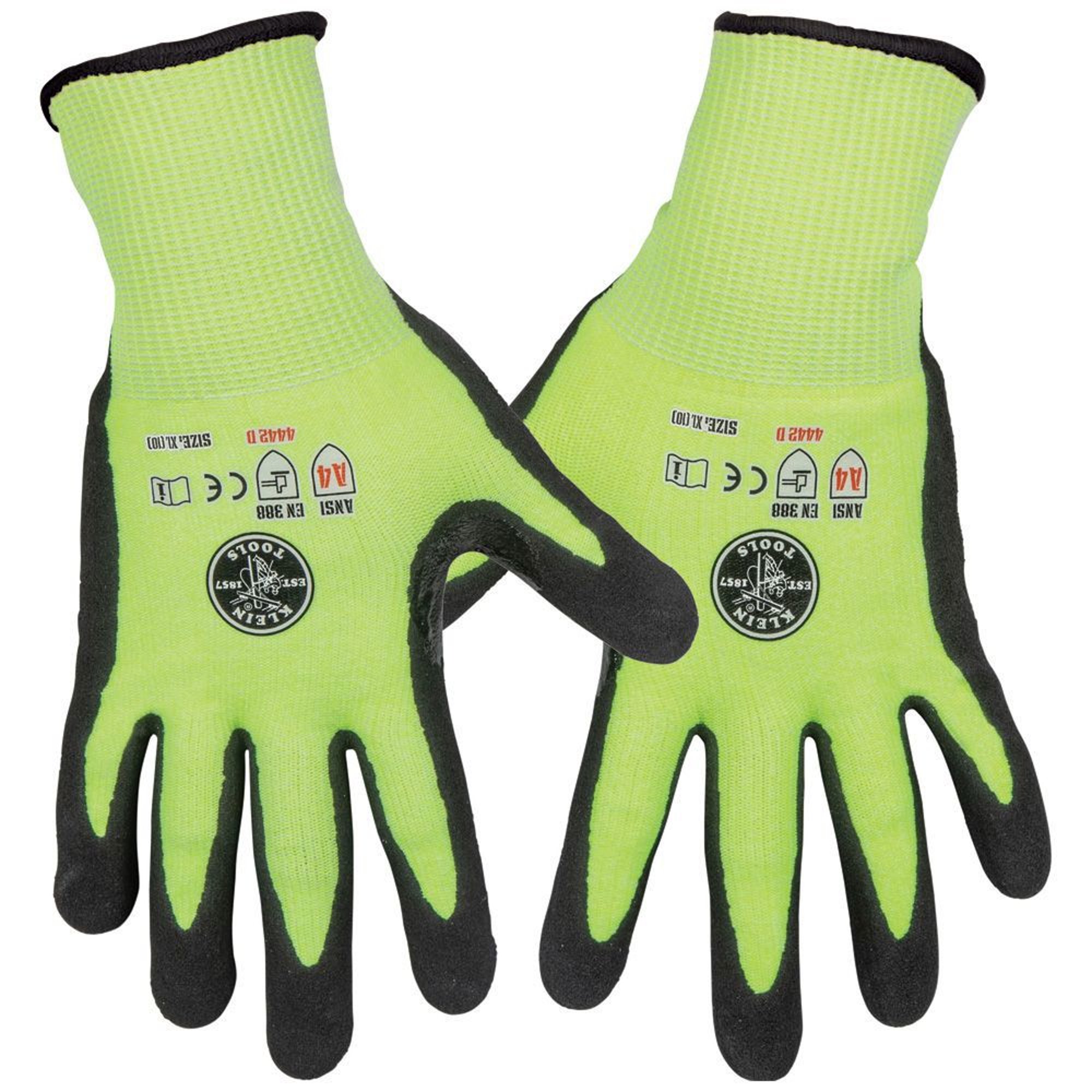 Klein 60198 Touchscreen Work Gloves, XL, HPPE/Nitrile