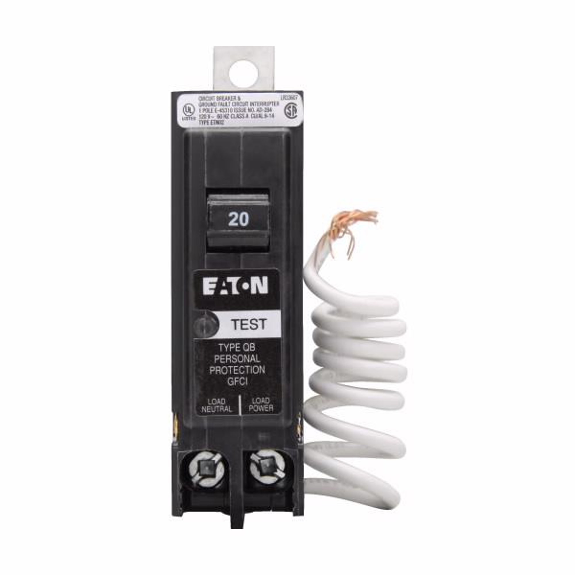 EATON QB1020GF BOLT-ON GFCI, 1 POLE, 10KAIC, 20A | Mars Electric