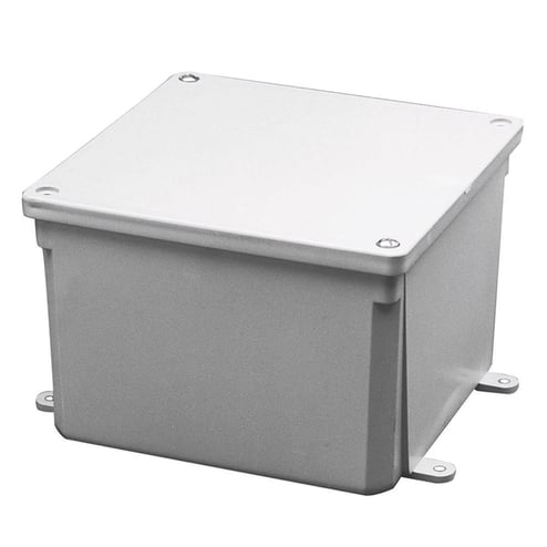 Cantex 5133709 4x4x4 PVC Junction Box, NEMA 3R