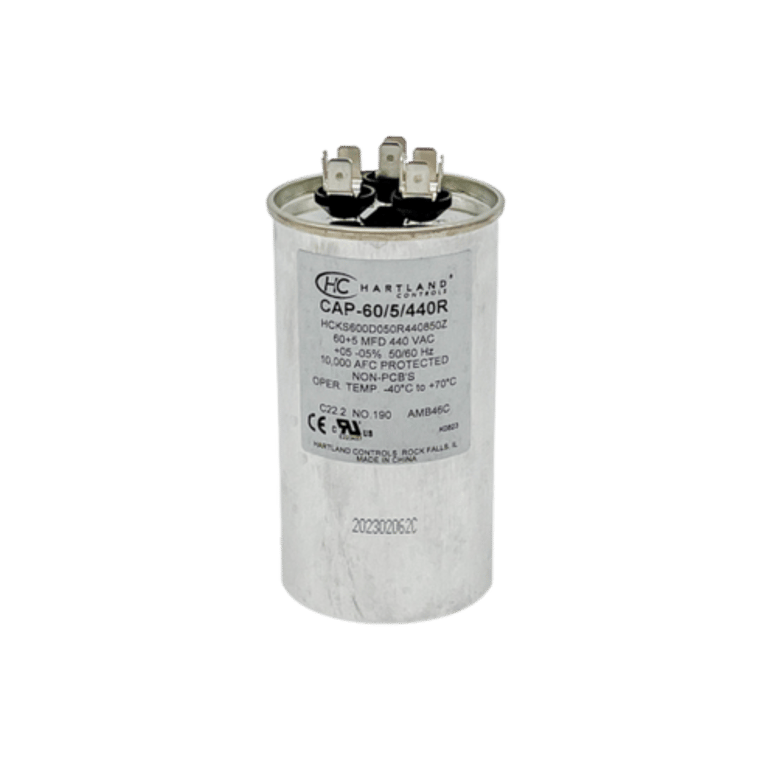 LittelFuse CAP-60/5/440R 60+5 MFD, 370/440 Volt, Round Run