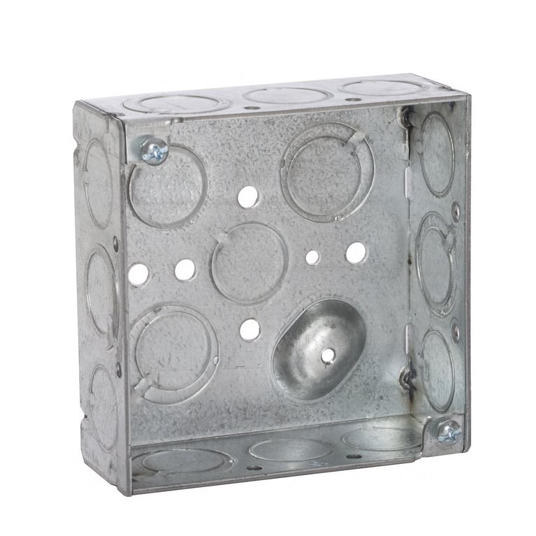 4 Square Box, 1-1/2IN Deep, Combo KO's | Mars Electric