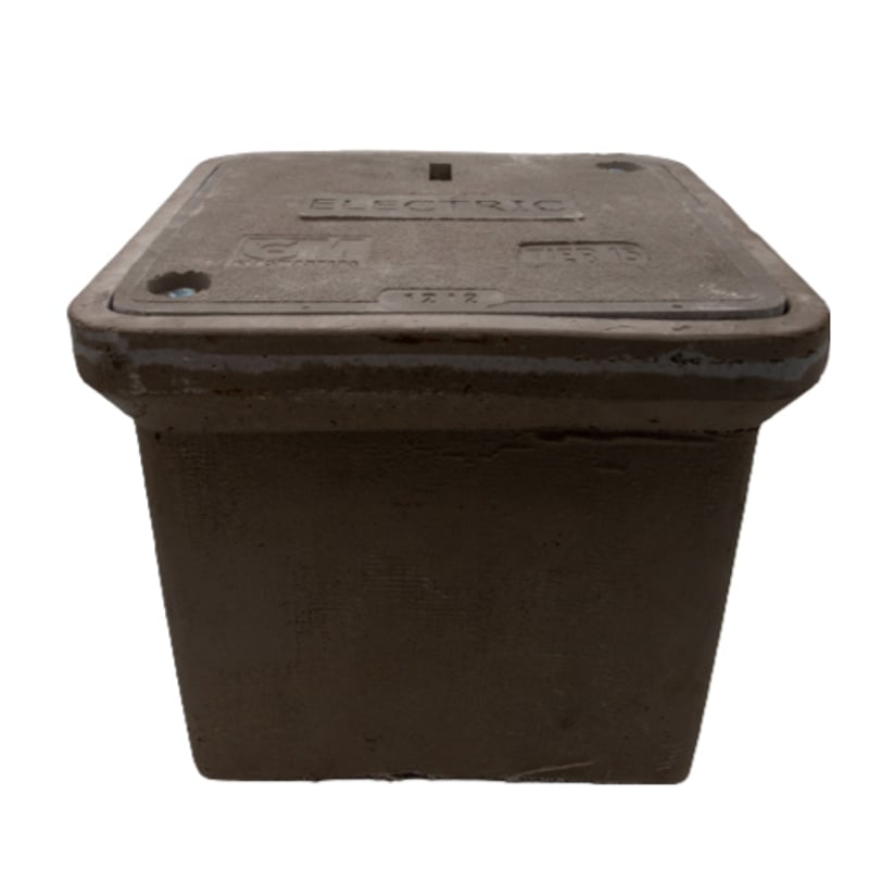 Glasmasters A121212P15-H-EL 12x12x12 Quazite Underground Enclosure